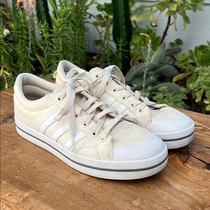adidas Cream and White Casual Sneakers